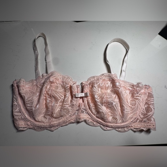 Adore Me Other - Adore Me Pink Silky Ruched Bra
